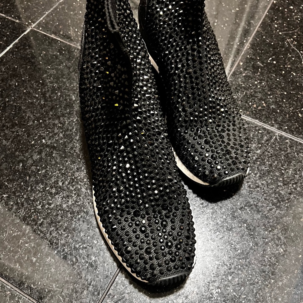 Michael Kors Black Studded Sneakers - Picture 7 of 9